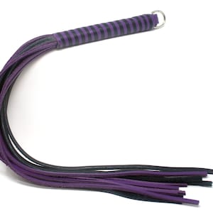 16&quot; Thong Whip: Purple & Black