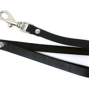 Leather Leash Black 18&quot;, 24&quot;, 36&quot;, 48&quot;, 60&quot; or 72&quot;