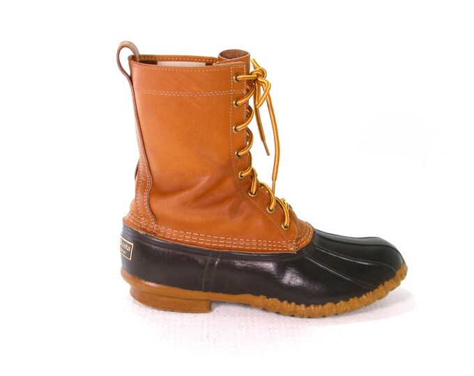 RESERVED. Vintage LL Bean Boots. Duck Boots. Ankle Work Boots. Etsy