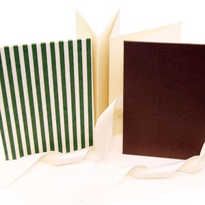Handmade Green Stripes Concertina Accordion Photo Album Midori image 1