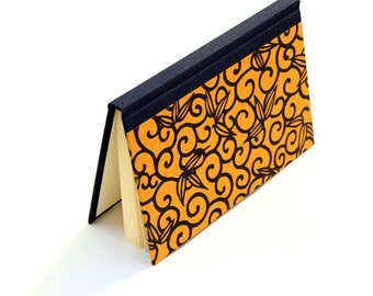 Arabesque Design in Mustard and Navy Blank Notebook / Journal "Karashi"