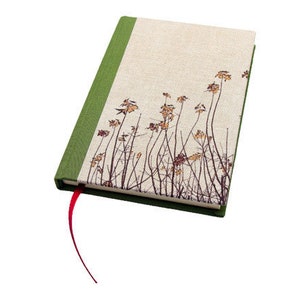 Handmade Book "Autumn Leaves" Printed on Linen