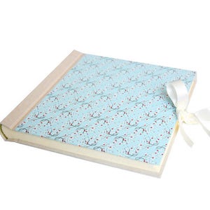 Handcrafted Baby Blue Photo Album Vintage Japanese Cherry Blossom Pattern Spring Blue limited image 3