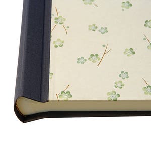 Handmade Photo Book with Green Cherry Blossoms Design &quot;Hana Green&quot;