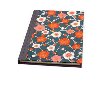 Japanese Flowers Pattern Book Available as Blank Book / Address Book "Umemi"