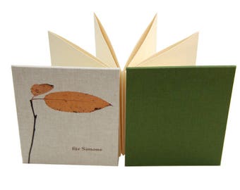 Handmade Personalised "Lone Leaf" Leporello Photo Album