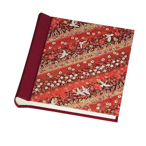 Traditional Handmade Japanese Kimono Crane Pattern Guestbook and Photo Album Tobu image 2