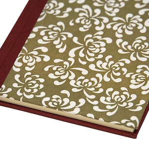 2025 Planner Handmade Blank Book &quot;Kaben Tea Green&quot; Japanese Design