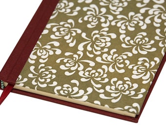 2026 Planner Handmade Blank Book "Kaben Tea Green" Japanese Design