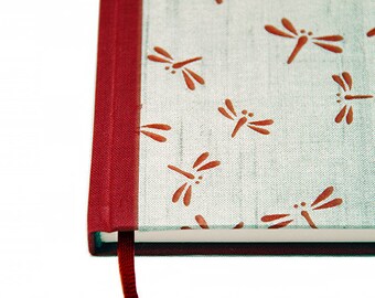 Handmade Book with Japanese Dragonfly Design "Tombo Vintage" (limited!)