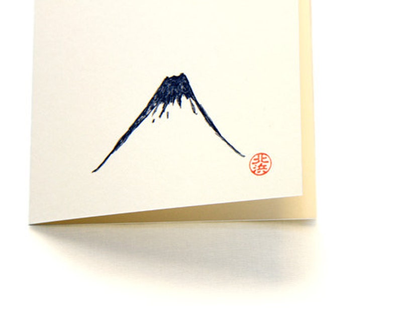Japanese Illustration 5 Invitation Card Set japan Etsy
