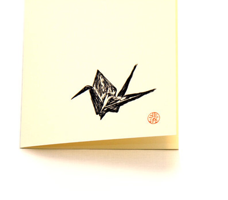 Japanese Illustration 5 Invitation Card Set japan Etsy