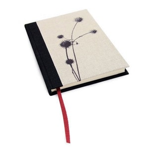 2025 Planner Handmade Thistle Design Book on Natural Linen "Azami"