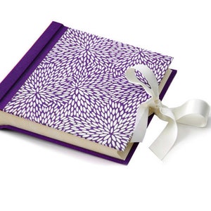 Purple Rice Grain Star Wedding Photo Album / Guestbook "Rice Grain Purple"