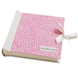 Album fotografico giapponese personalizzato con motivo riso - "Rice Grain Pink"