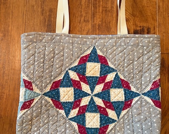 Bolso tote extragrande de estilo antiguo acolchado/ forrado con dos bolsillos interiores/ acolchado grueso!/ viaje/ playa