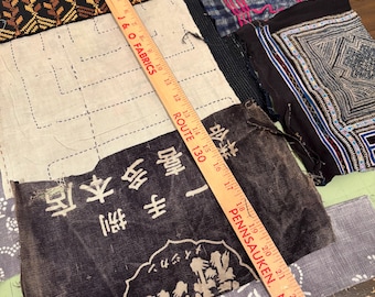 Textiles antiguos RAROS / Boro japonés antiguo / Batiks Hmong antiguos / Bordados tailandeses antiguos / Bolsas de correo japonesas antiguas / Telas vietnamitas antiguas