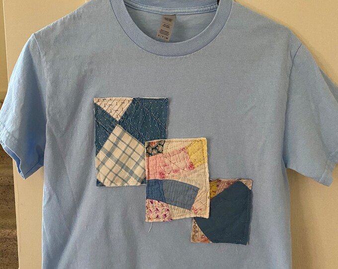 Vintage Quilt USA Patch Knit Tee - Navy main image 1