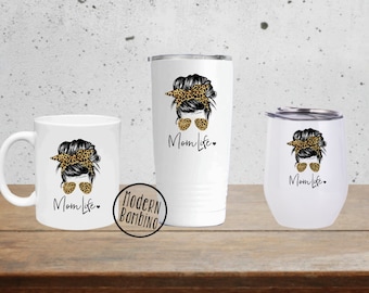 Mom, Mom Life, Top Knot, Tumbler, Wine, Mug, FREE SHIP