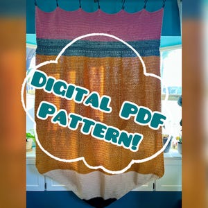 鉛筆で編むブランケット 簡単アフガン編み デジタル PDF パターン