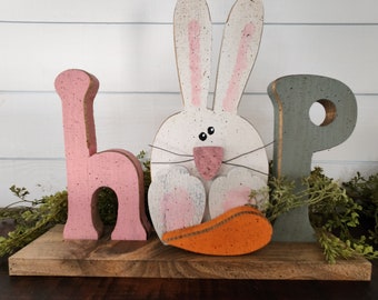 Wooden Easter HOP sign