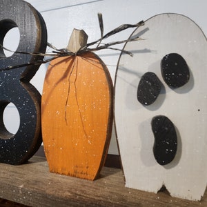 Wooden Halloween BOO Sign afbeelding 2