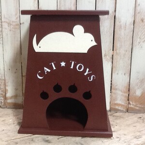 Personalized Wood Cat Toy Box image 5