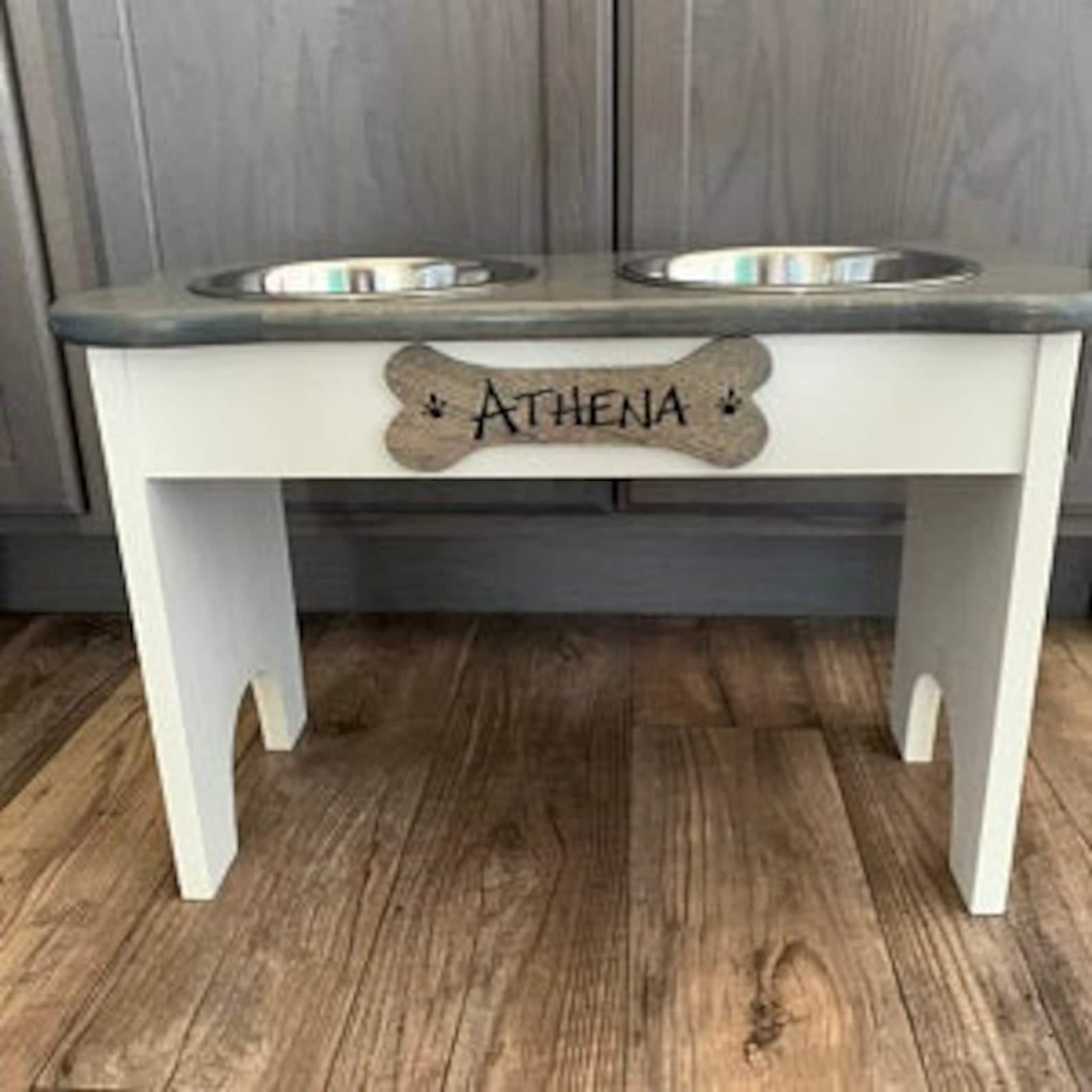 Personalized Large Dog Feeder Etsy