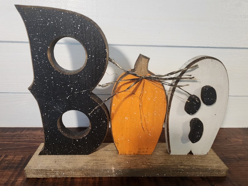 Wooden Halloween BOO Sign image 6
