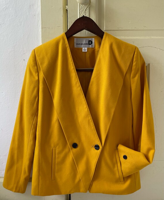 1980s Mustard Yellow Blazer - image 1