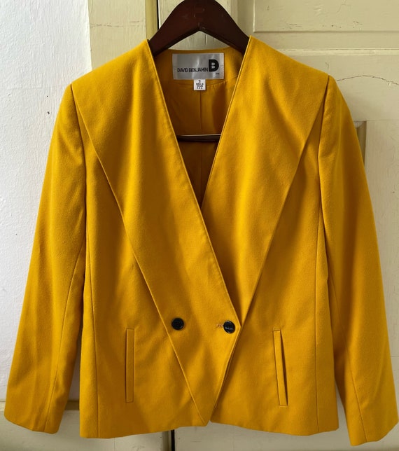 1980s Mustard Yellow Blazer - image 2