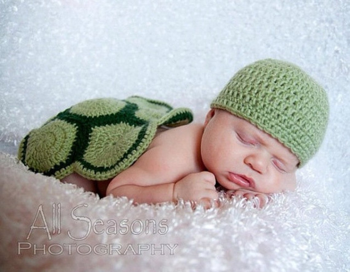 Crochet Baby Turtle Outfit Photo Prop Halloween Outfit Baby Etsy