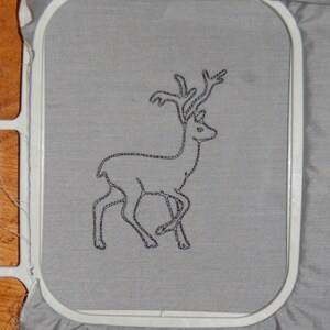 Machine Embroidery Design Deer Outline Immediate Download image 2