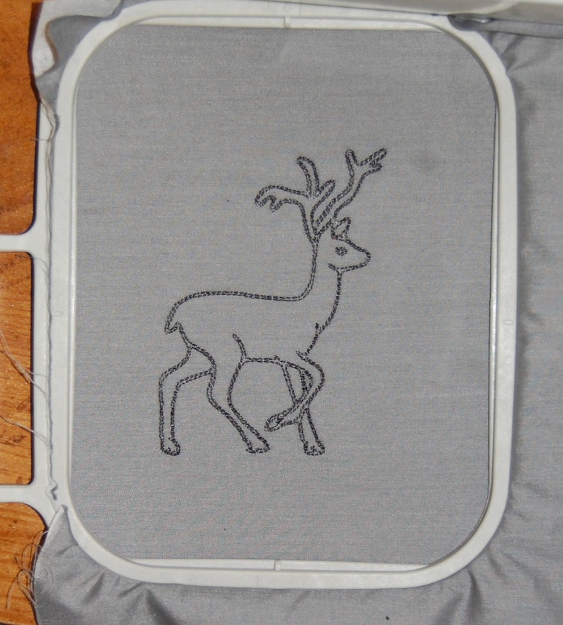 Machine Embroidery Design Deer Outline Immediate Download image 2