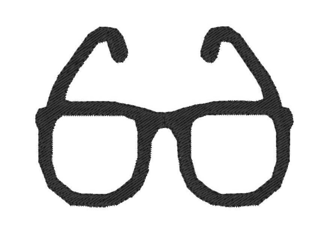 Machine Embroidery Design Hipster Glasses Pack Immediate Download Etsy