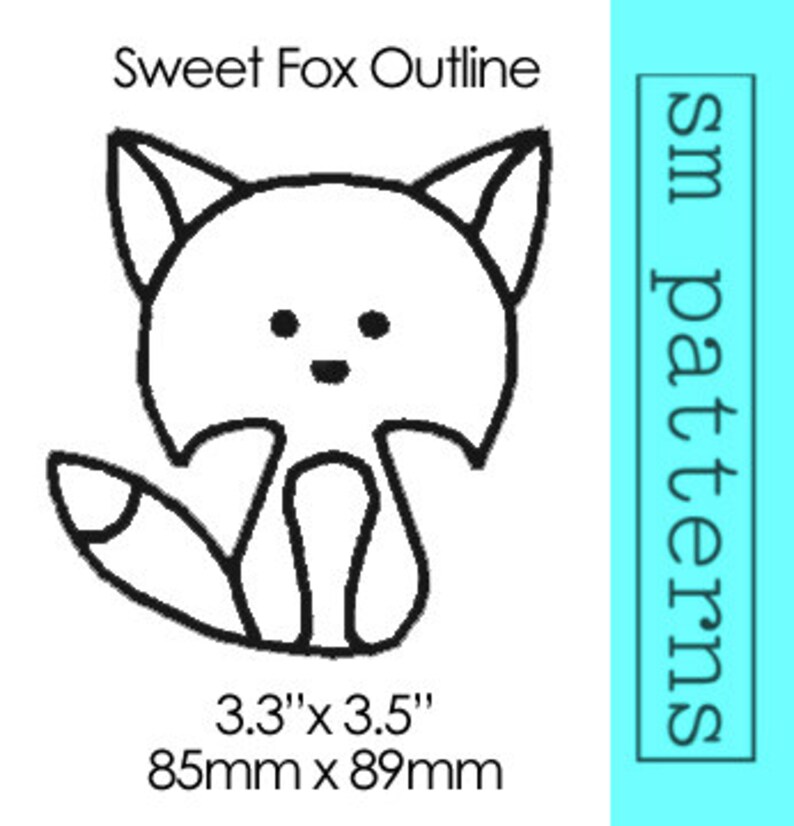 Machine Embroidery Design Fox Outline Immediate Download image 1