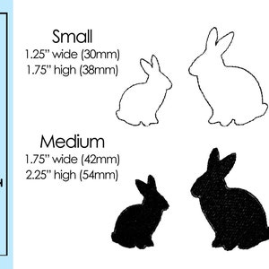Machine Embroidery Design - Sweet Bunny Silhouettes - Immediate download