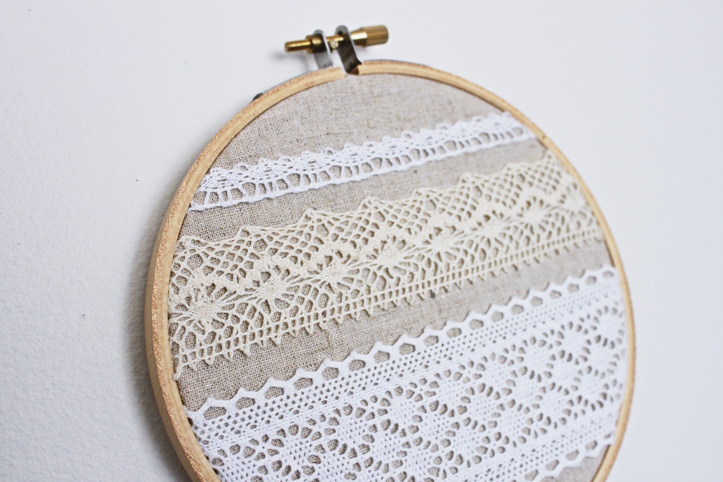 Embroidery Hoop // Wall Art // Lace Hoop // Nursery Decor // Wedding Decor Etsy Norway