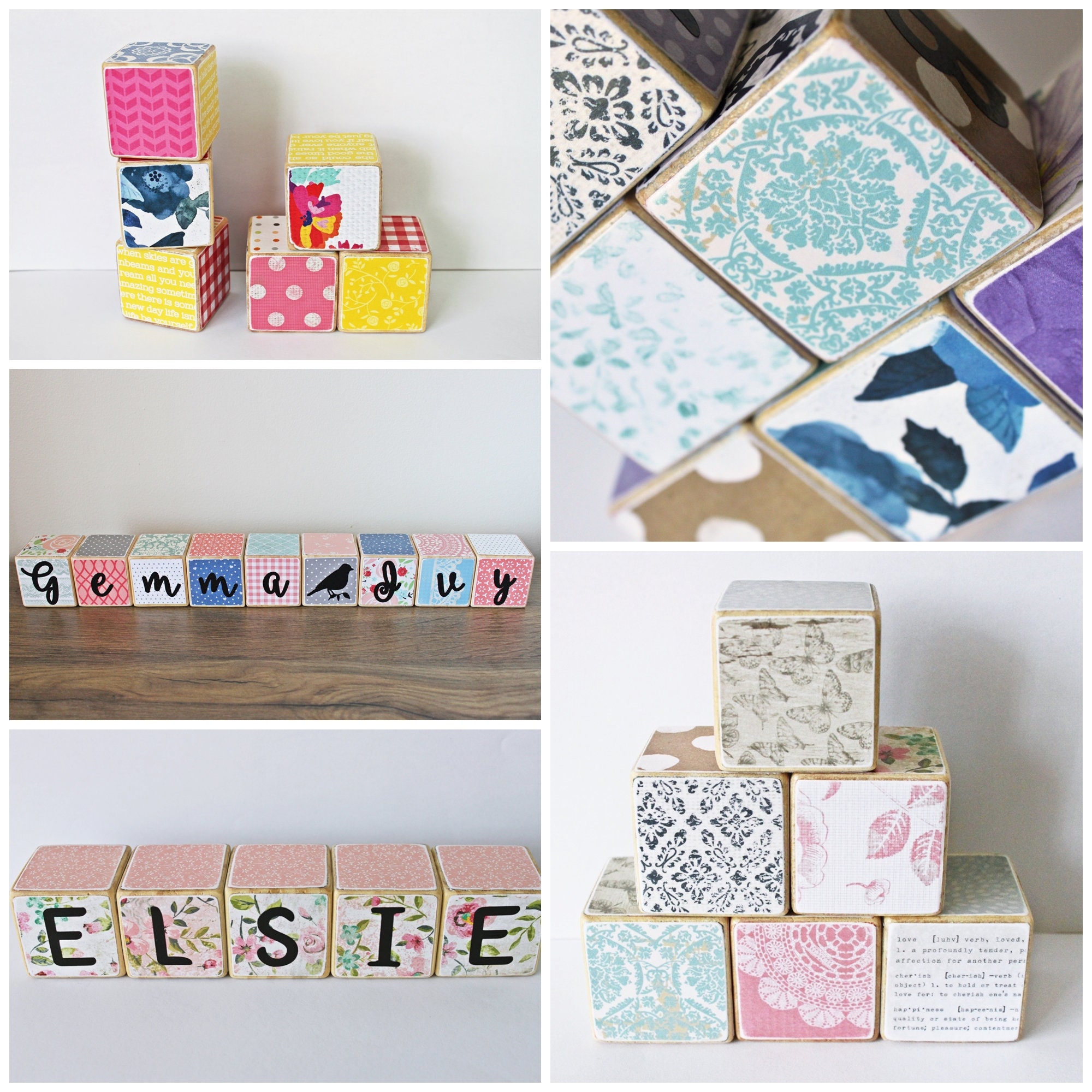 Names With Blocks Custom Name Blocks // Wooden Name Blocks // Personalised Baby Gift - Etsy
