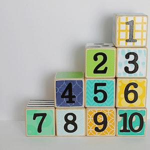Number Blocks // Wooden Blocks // Building Blocks // 1-10 // Kids Toy