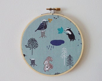 Embroidery Hoop // Woodland Animals // Forest // Baby's Room