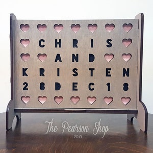 Personalized Connect 4 Hearts Game