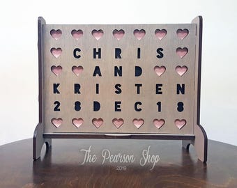 Personalized Cutout 4-in-a-row Connect Game