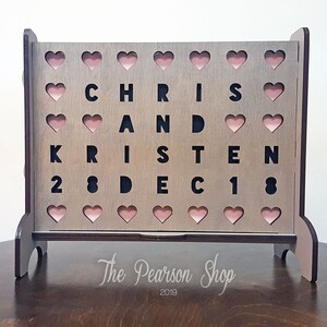 Hearts 4-in-a-row Personalized Game