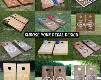 ALL Cornhole Decals - You Choose Your Design