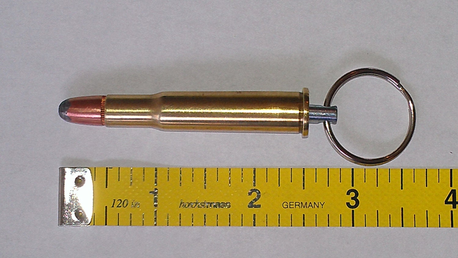 9mm bullet keychain, handmade, different styles with keyring loop