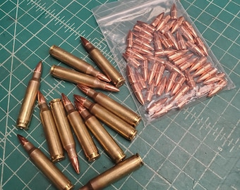 NOT A COMPLETE CLOCK!! Bullet clock bullet supply set - .223 replica bullet hours with .223 projectile minutes only!! - Read Description!!!
