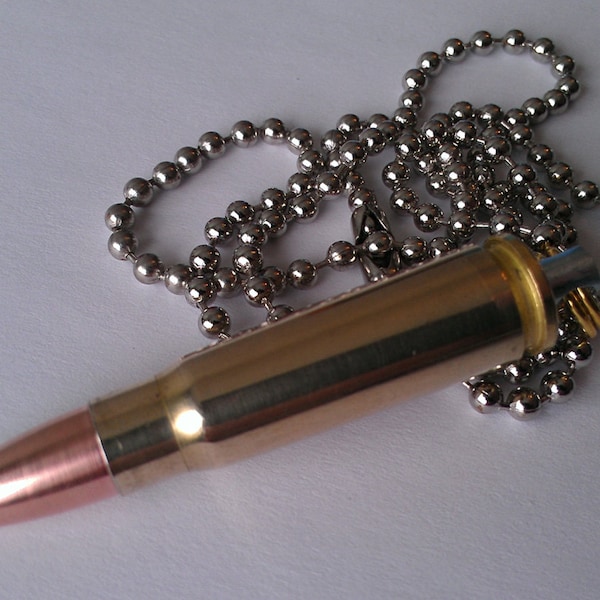 Replica 7.62 x 39mm Bullet necklace with 123 grain FMJ bullet