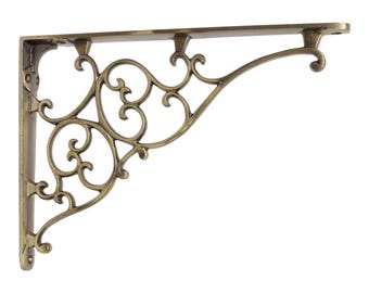 Filigree Classic Iron Shelf Bracket - BK-IR8016 RCH Hardware