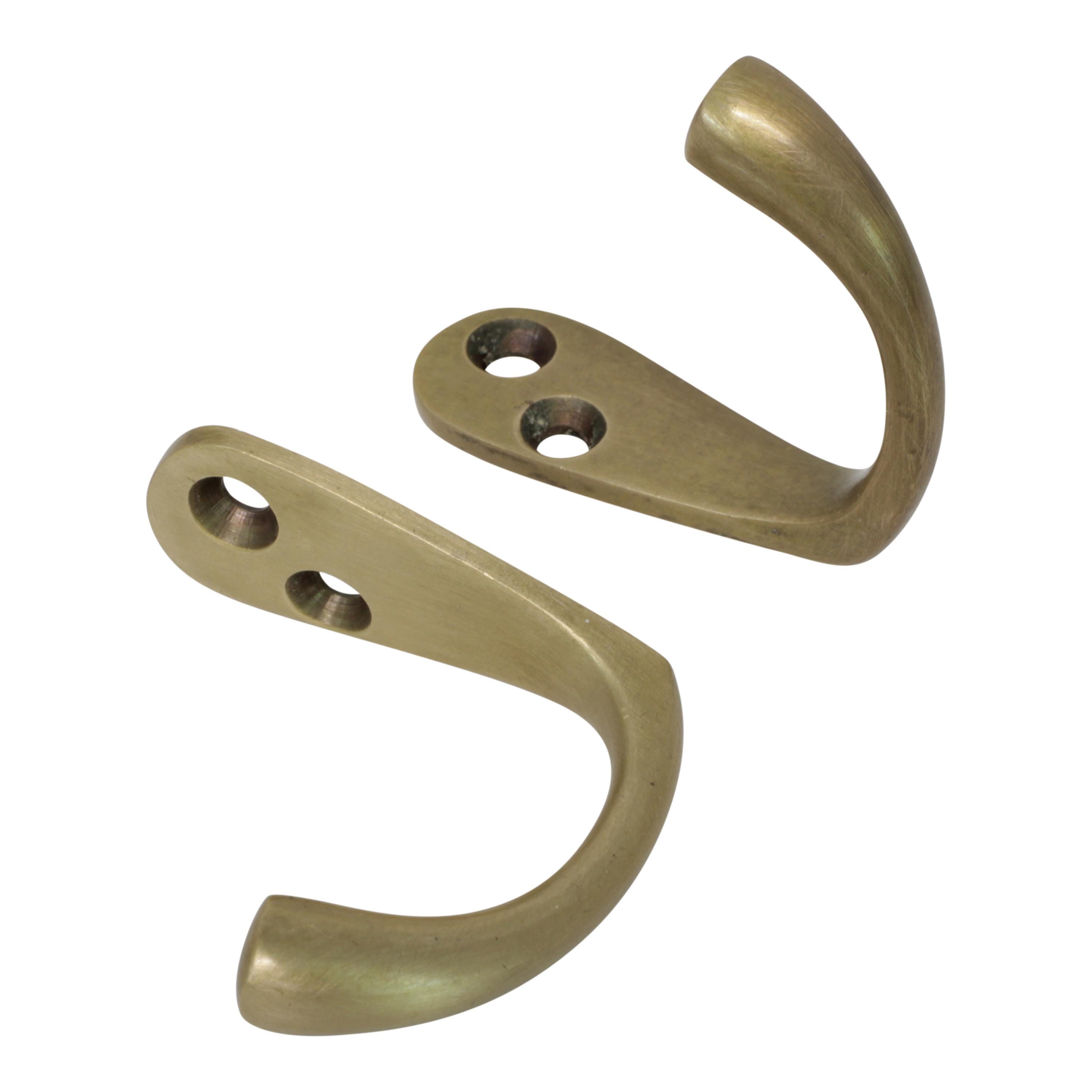 Decorative Inch Brass Graze Wall Hook for Hats, Coats, and